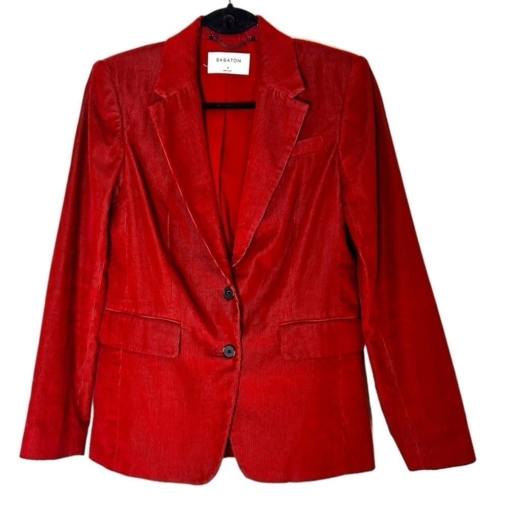 Aritzia || Babaton Taylor Corduroy Blazer Jacket Rust Red Orange